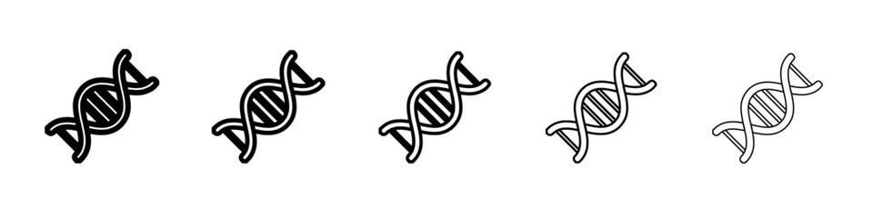 dna icon vector outline symbol or illustration