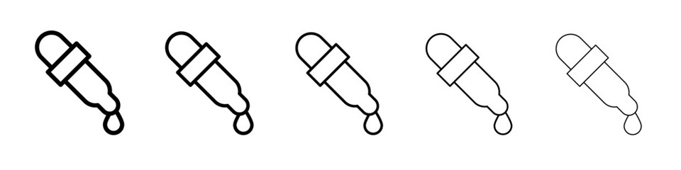 dropper icon vector outline symbol or illustration