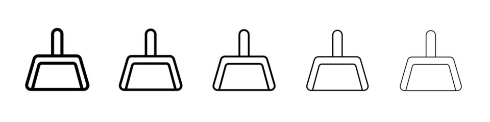 Dustpan icon vector outline symbol or illustration