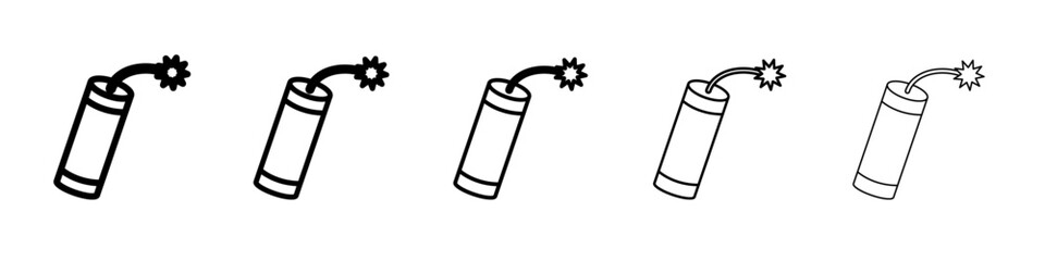 dynamite icon vector outline symbol or illustration