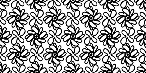 Floral Pattern: A modern, eye-catching pattern of stylized, hand-drawn flowers, perfect for adding a touch of artistic flair to any design.