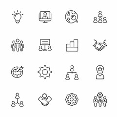 business mentoring and coaching icons       