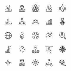 ceo and executive leadership icons       