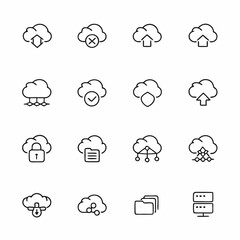 Fototapeta premium cloud access and sync icons (1)
