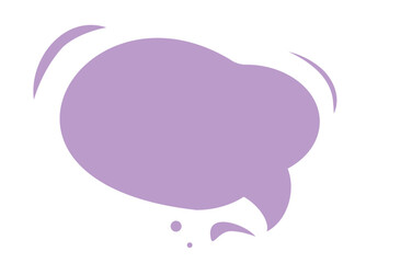 Bubble speech vector icon. Chat symbol, dialog or message balloon, speak cloud shape