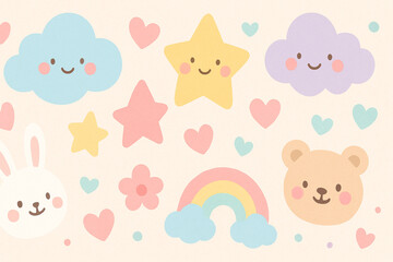 Obraz premium seamless pattern with teddy bears