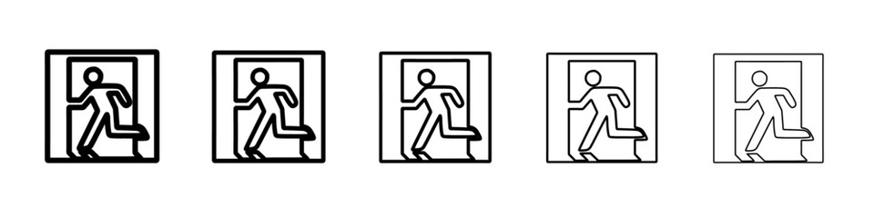 exit icon vector outline symbol or illustration