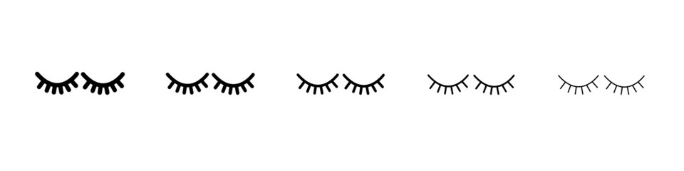 False eyelashes icon vector outline symbol or illustration