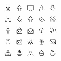 upload and download speed icons                 