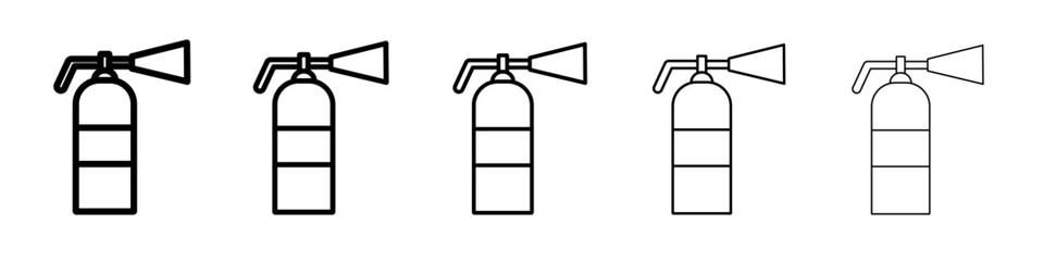 Fire extinguisher icon vector outline symbol or illustration