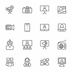 video conference and remote call icons             (1)