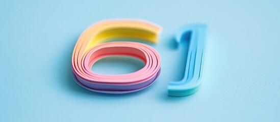 Obraz premium Colorful Paper Number 61