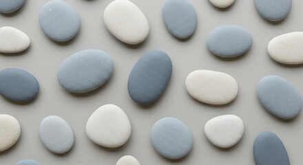 Serene Stones A Collection of Smooth, Gray and White Pebbles