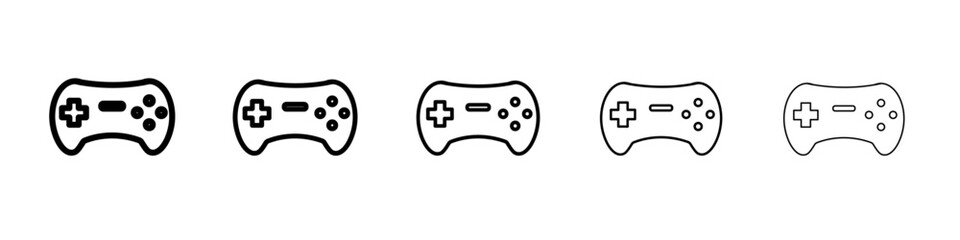 Game controller icon vector outline symbol or illustration
