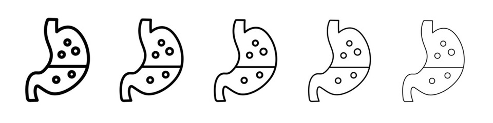 Gastritis icon vector outline symbol or illustration