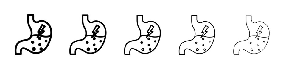Gastritis icon vector outline symbol or illustration