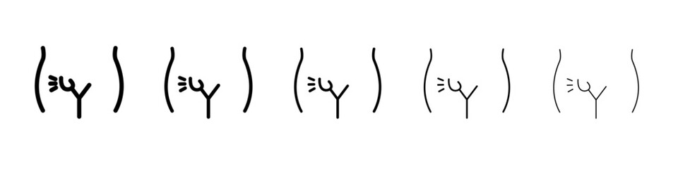 Hernia icon vector outline symbol or illustration