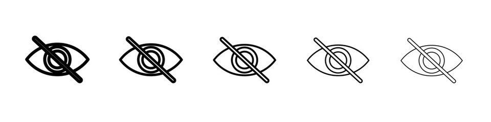 hide icon vector outline symbol or illustration