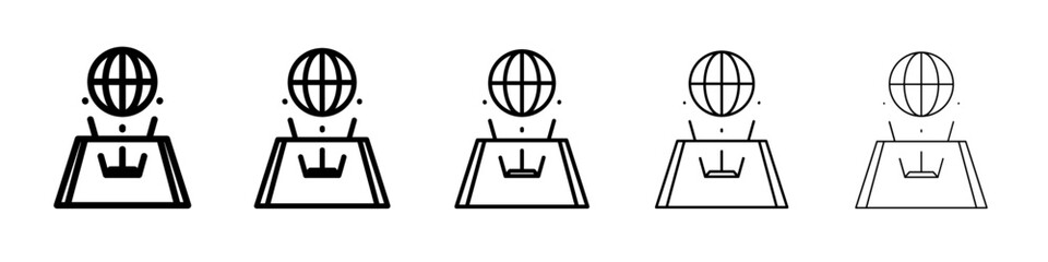 Holographic Display icon vector outline symbol or illustration