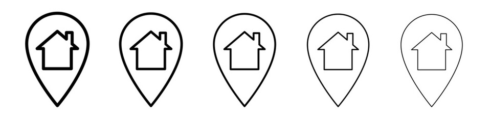Obraz premium home location icoon vector outline symbol or illustration