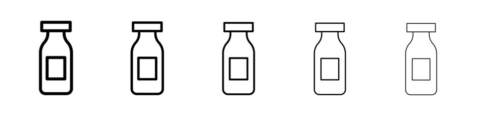 injection vial icon vector outline symbol or illustration