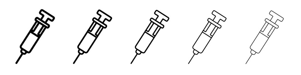 Fototapeta premium injection icon vector outline symbol or illustration