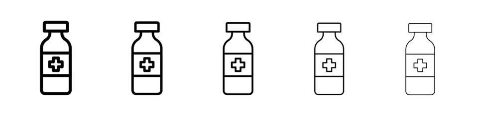 Fototapeta premium injection vial icon vector outline symbol or illustration