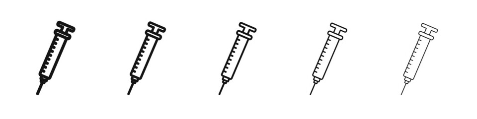 Intradermal injection icon vector outline symbol or illustration