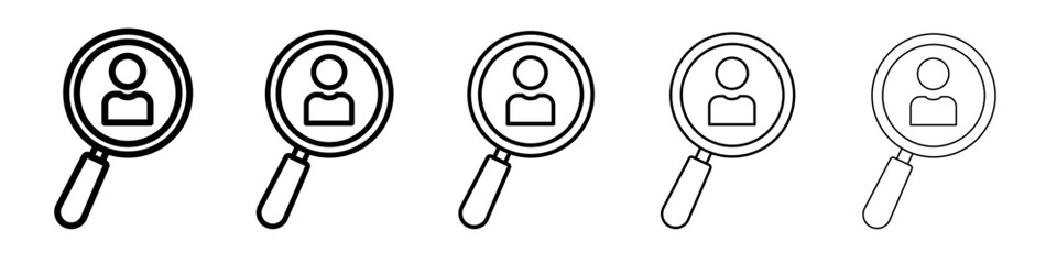 investigate icon vector outline symbol or illustration