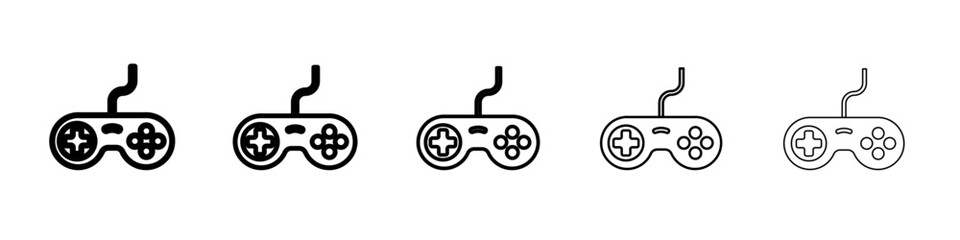 Joystick icon vector outline symbol or illustration