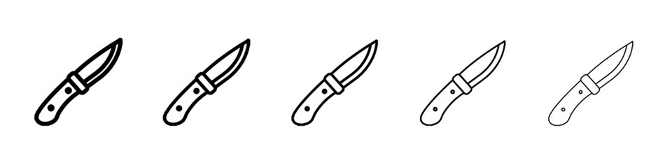 knife icon vector outline symbol or illustration