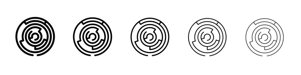 Labyrinth icon vector outline symbol or illustration