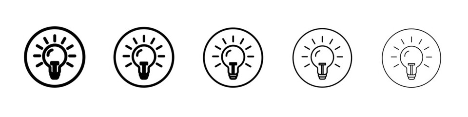 Lamp icon vector outline symbol or illustration