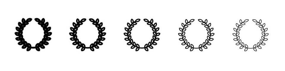 laurel wreath icon vector outline symbol or illustration