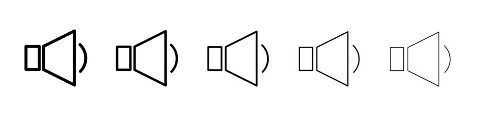 less volume icon vector outline symbol or illustration