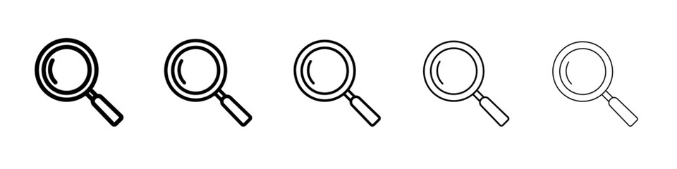 magnifying glass icon vector outline symbol or illustration