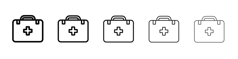 med kit icon vector outline symbol or illustration