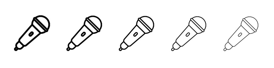 microphone icon vector outline symbol or illustration