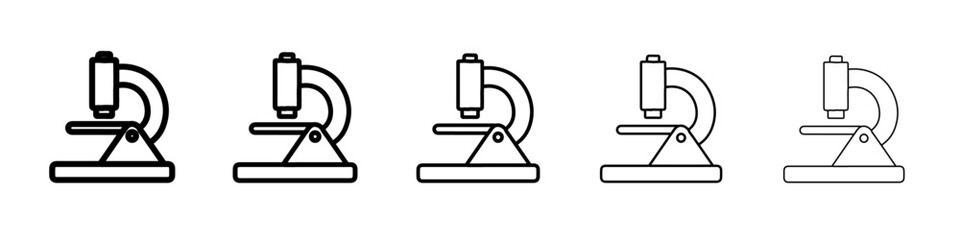 microscope icon vector outline symbol or illustration