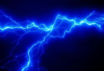 Abstract blue electric energy, plasma silhouette, vibrant background,  design,  blue