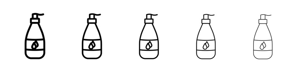 Moisturizing lotion bottle icon vector outline symbol or illustration