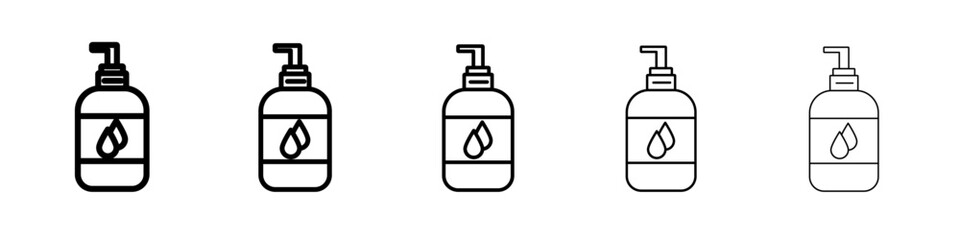 Moisturizing lotion bottle icon vector outline symbol or illustration