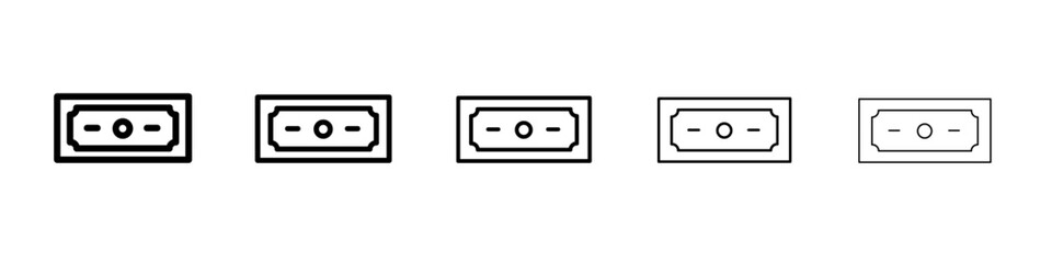 money icon vector outline symbol or illustration