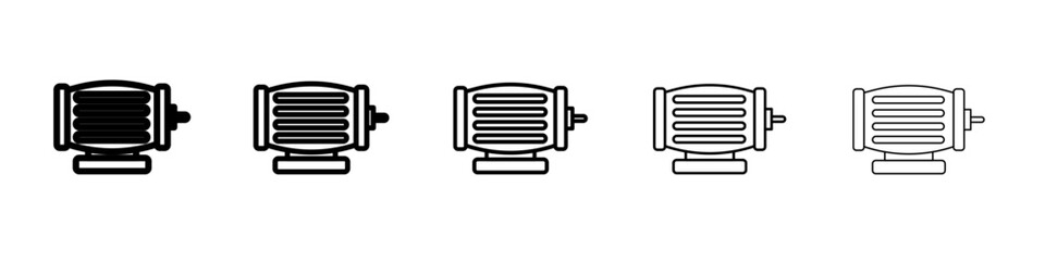 Motor icon vector outline symbol or illustration
