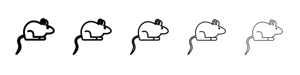 Mouse animal icon vector outline symbol or illustration