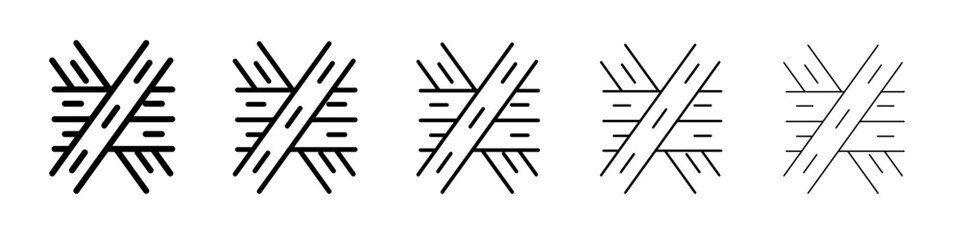 Multi level junction icon vector outline symbol or illustration