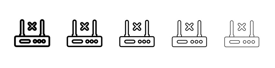 no wifi icon vector outline symbol or illustration