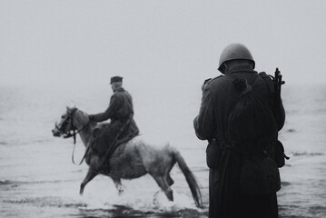 
HISTORICAL RECONSTRUCTION - A soldier and cavalryman of the Second Polish Army during World War II...