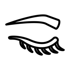 Eye Close Vector Line Icon Design