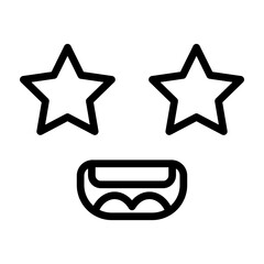 Starry Eye Vector Line Icon Design